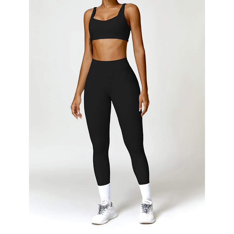 Buddha Stones Gym Sport Yoga Rückenfreier BH Crop Tank Top Shorts - image 4