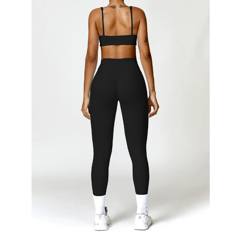 Buddha Stones Gym Sport Yoga Rückenfreier BH Crop Tank Top Shorts - image 5