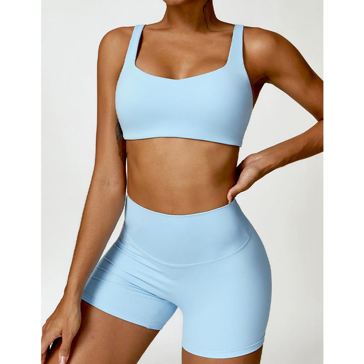 Buddha Stones Gym Sport Yoga Rückenfreier BH Crop Tank Top Shorts - image 13