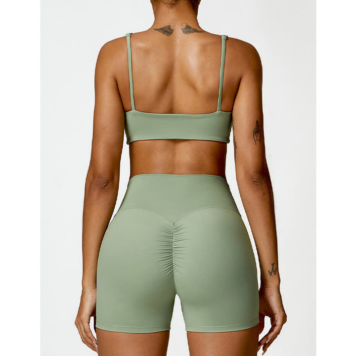 Buddha Stones Gym Sport Yoga Rückenfreier BH Crop Tank Top Shorts - image 33