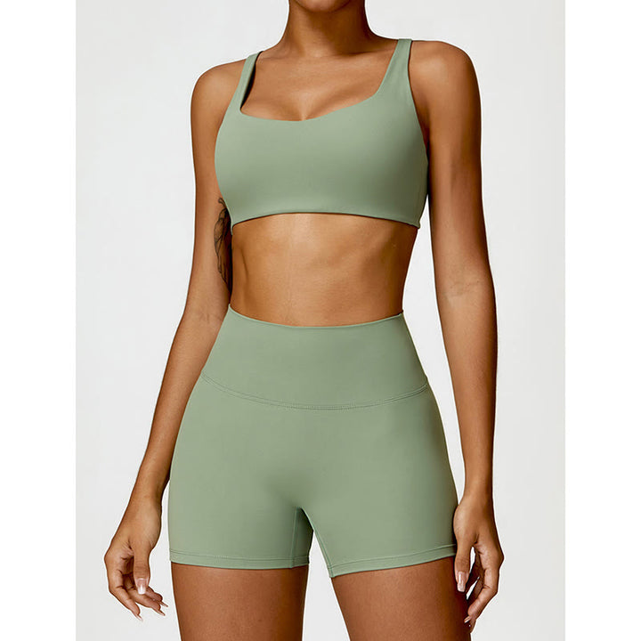 Buddha Stones Gym Sport Yoga Rückenfreier BH Crop Tank Top Shorts - image 26