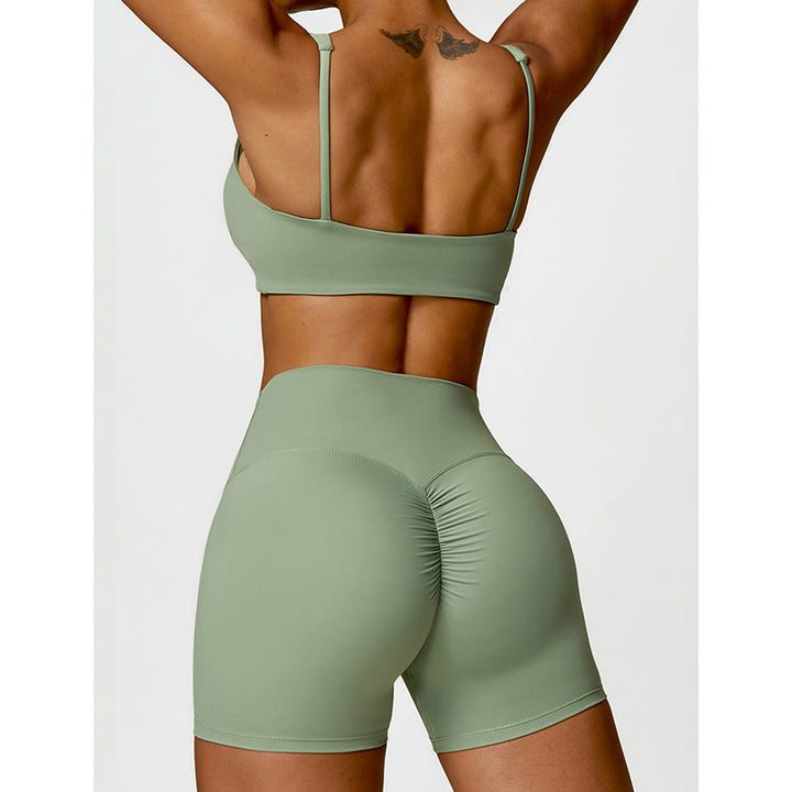 Buddha Stones Gym Sport Yoga Rückenfreier BH Crop Tank Top Shorts - image 34
