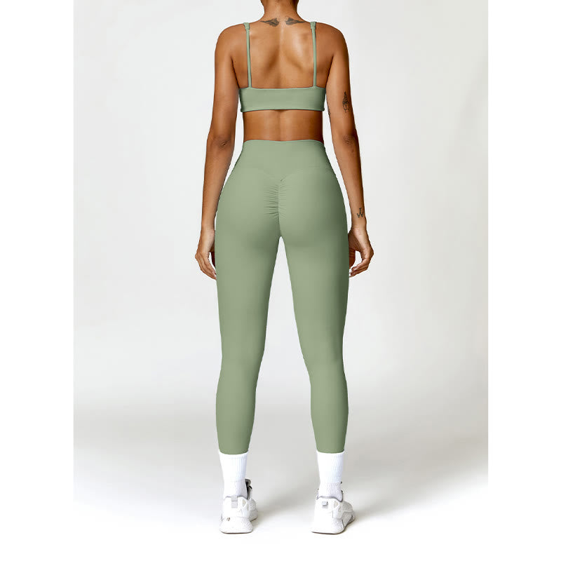 Buddha Stones Gym Sport Yoga Rückenfreier BH Crop Tank Top Shorts - image 28
