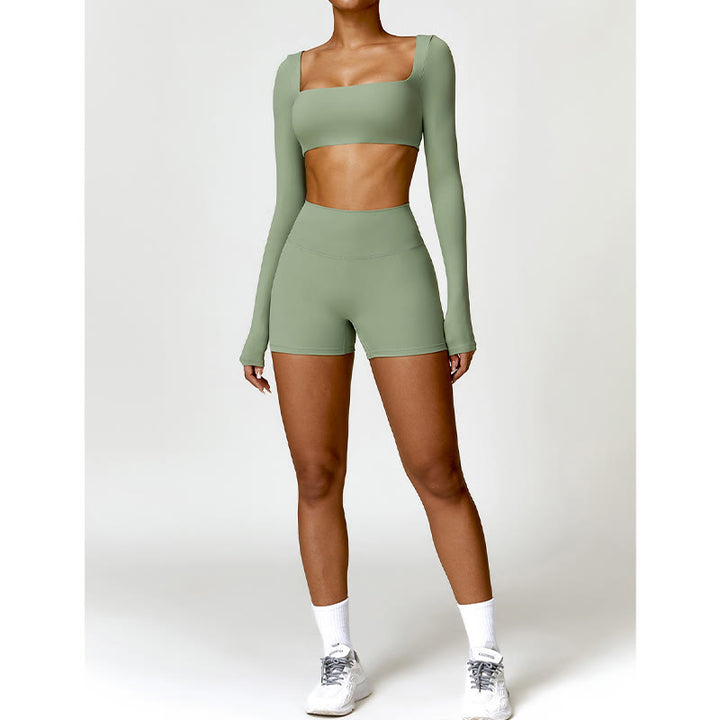 Buddha Stones Gym Sport Yoga Rückenfreier BH Crop Tank Top Shorts - image 35