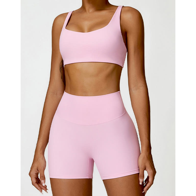 Buddha Stones Gym Sport Yoga Rückenfreier BH Crop Tank Top Shorts - image 37