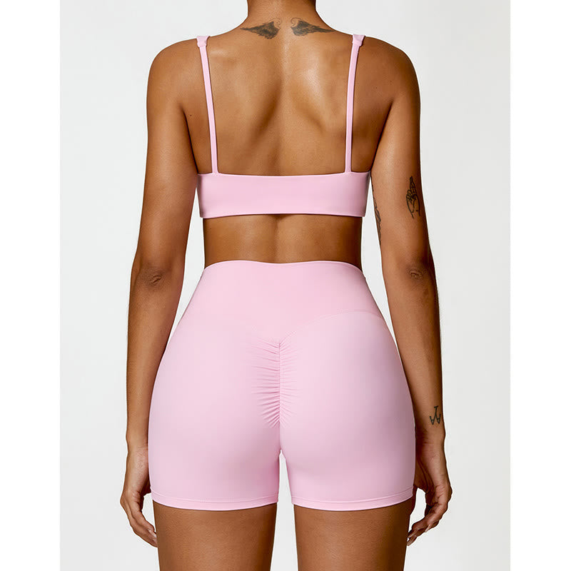 Buddha Stones Gym Sport Yoga Rückenfreier BH Crop Tank Top Shorts - image 40