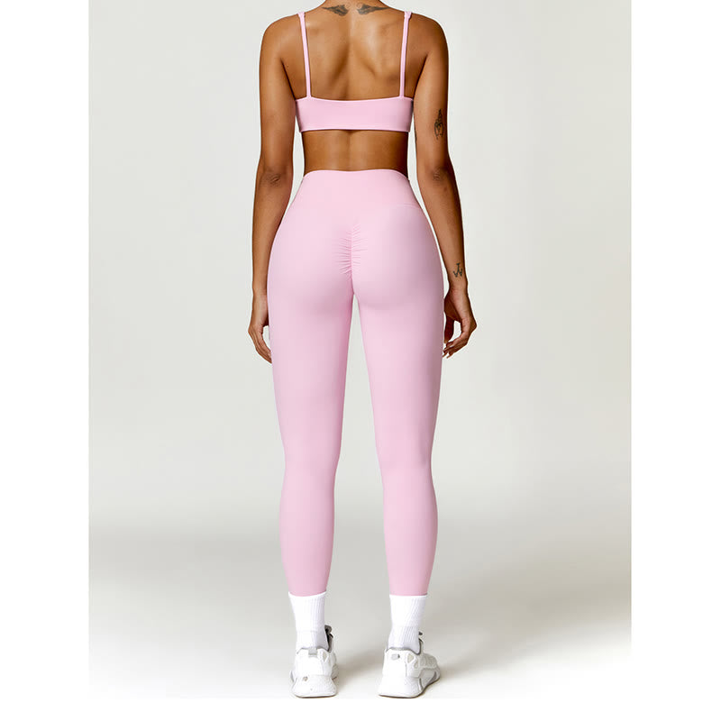 Buddha Stones Gym Sport Yoga Rückenfreier BH Crop Tank Top Shorts - image 42