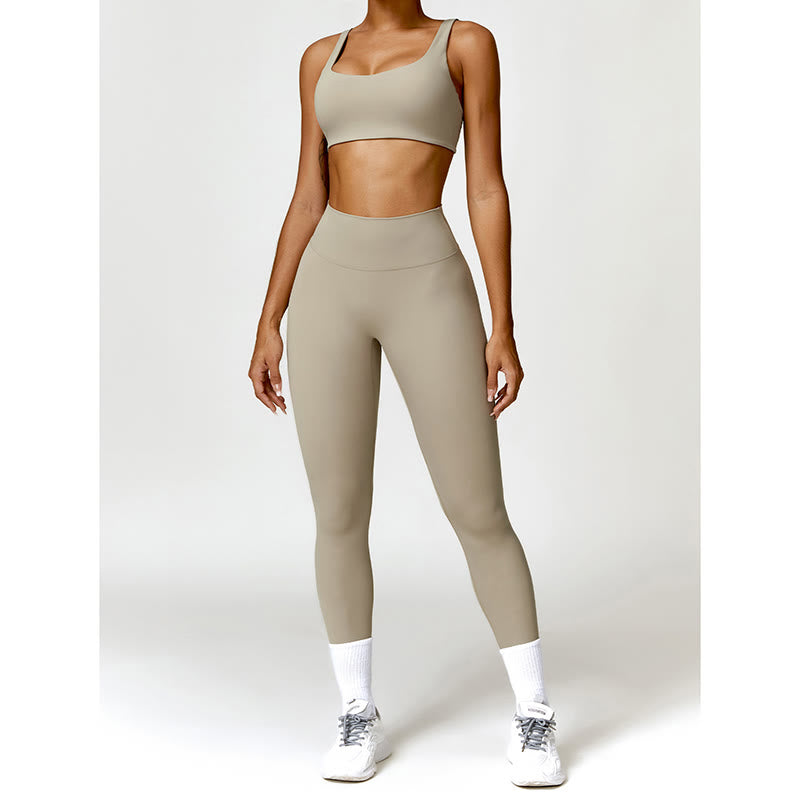 Buddha Stones Gym Sport Yoga Rückenfreier BH Crop Tank Top Shorts - image 59