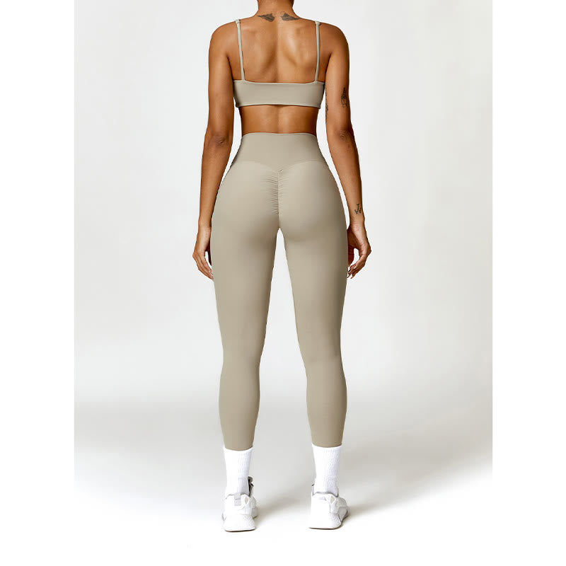 Buddha Stones Gym Sport Yoga Rückenfreier BH Crop Tank Top Shorts - image 60