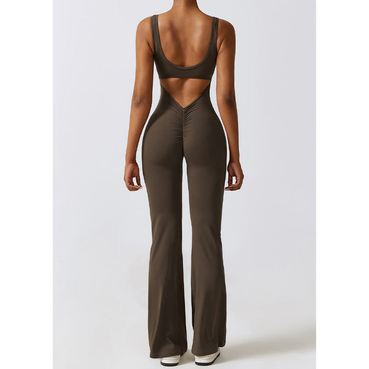 Buddha Stones Damen-Workout-Overall, ärmellos, Schlaghose, Sport, Fitness, Yoga-Bodysuit - image 16