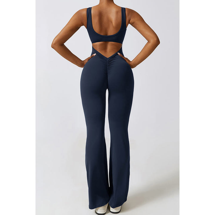 Buddha Stones Damen-Workout-Overall, ärmellos, Schlaghose, Sport, Fitness, Yoga-Bodysuit - image 25