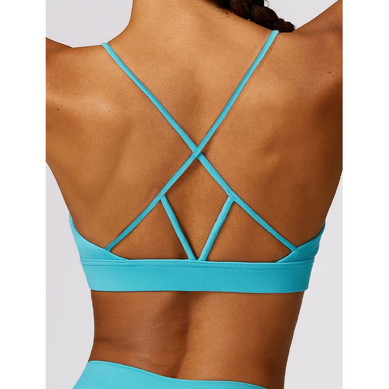 Buddha Stones Gym Sport Yoga Rückenfreier BH Crop Tank Top Atmungsaktive Shorts - image 10