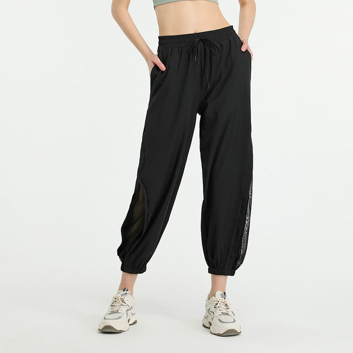 Buddha Stones High Waist Loose Fitness Yoga Sports Track Pants With Pockets - Schwarz - US 8-10, UK/AU 12-14, EU 40-42 (XL)  - image 7