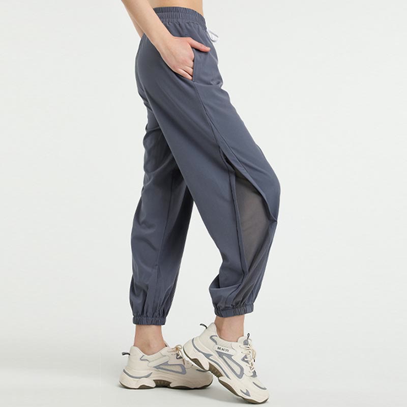Buddha Stones Hohe Taille Lockere Fitness Yoga Sport Trainingshose Mit Taschen - Blau - US8-10， UK/AU12-14，EU40-42 (XL)  - image 0