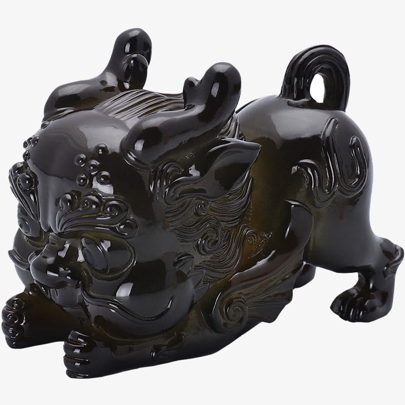 Buddha Steine ​​Farbwechsel Kleine PiXiu Barren Harz Tee Haustier Reichtum Hause Figur Dekoration - image 4