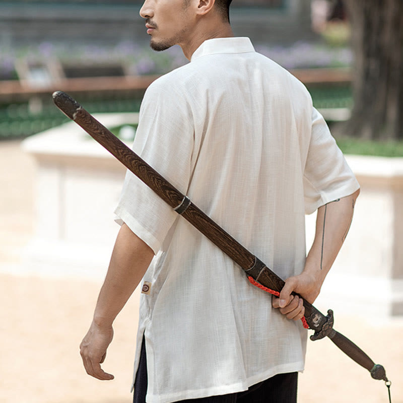 Buddha-Steine, einfarbig, Frosch-Knopf, Meditation, Gebet, spirituelles Zen, Tai Chi, Qigong, Praxis, Unisex-Kleidungsset - image 2