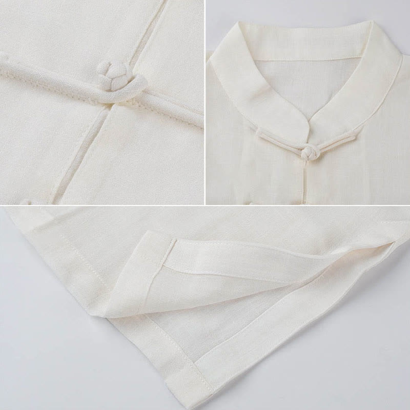 Buddha-Steine, einfarbig, Frosch-Knopf, Meditation, Gebet, spirituelles Zen, Tai Chi, Qigong, Praxis, Unisex-Kleidungsset - image 18