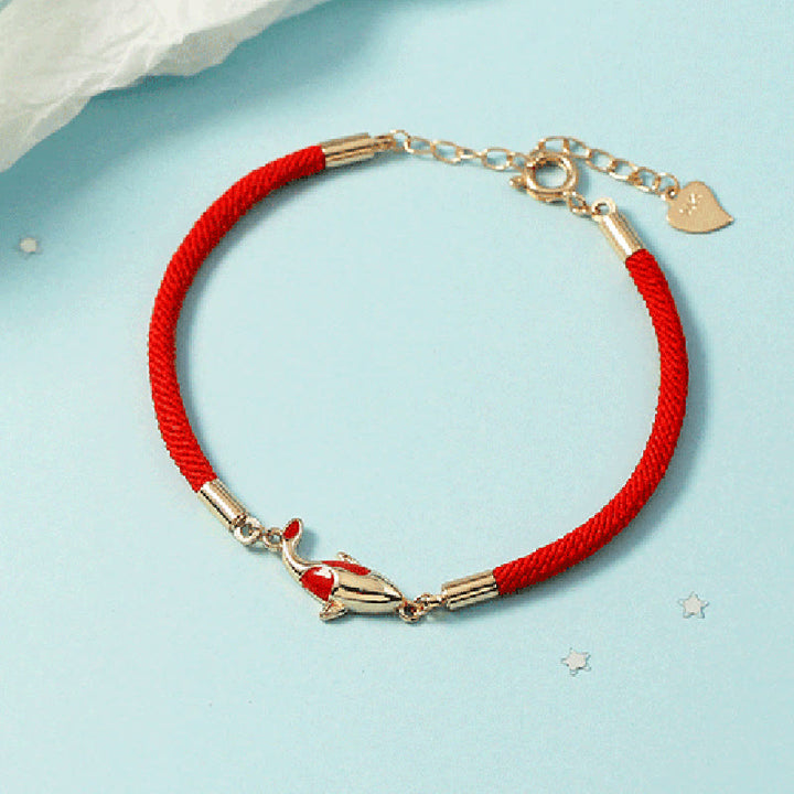 Buddha Steine ​​Kupfer Koi Fisch Reichtum Halskette Anhänger Rotes Seil Armband Ohrringe Set - image 2