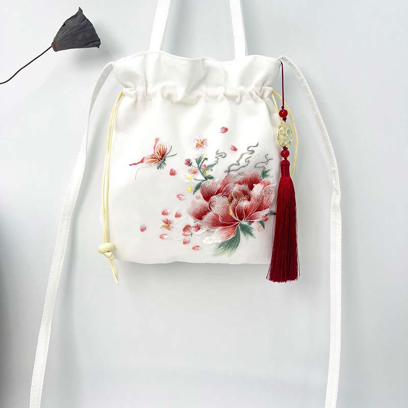 Buddha Stones Suzhou Stickerei Lotus Hirsch Epiphyllum Pfingstrose Kaninchen Baumwoll-Leinen Tote Crossbody Tasche Schultertasche Handtasche - image 17