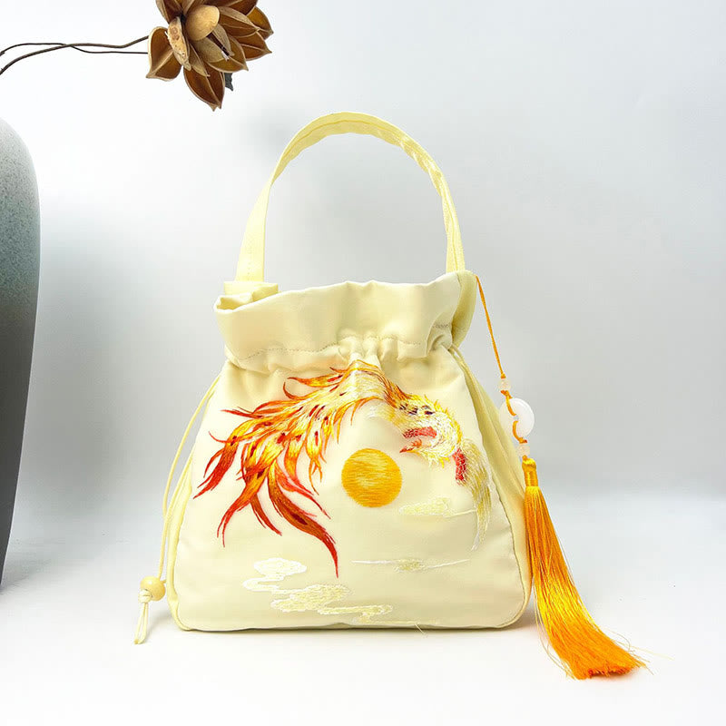 Buddha Stones, Suzhou-Stickerei, Kaninchen, Lotus, Epiphyllum, Pfingstrose, Magnolie, Tragetasche, Umhängetasche, Schultertasche, Handtasche