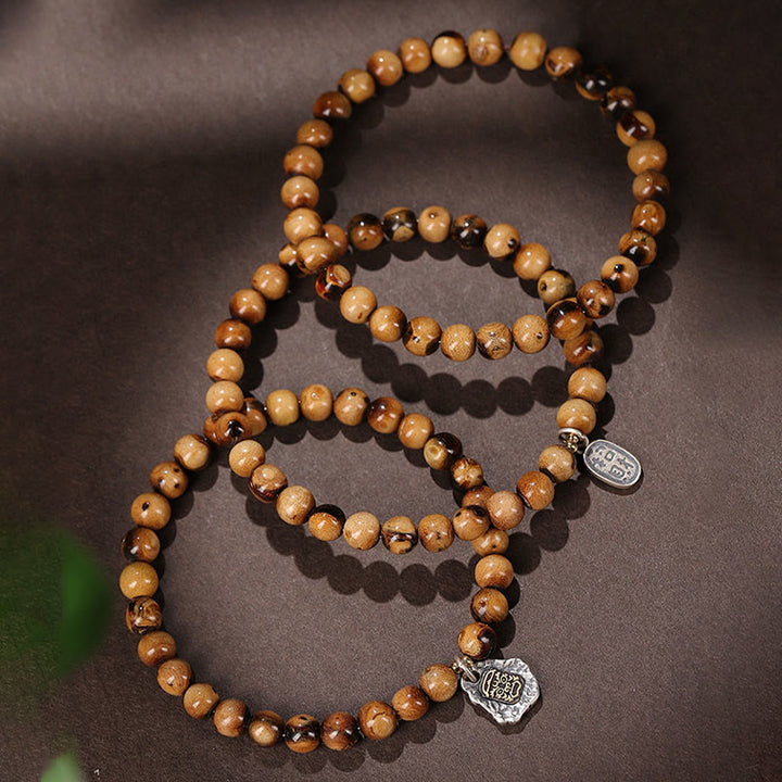 Buddha-Steine ​​925 Sterling Silber Natürliche goldene Seeweide Zakiram Göttin des Reichtums Glücksbringer Fu Charakter Erfolg Armband - image 1