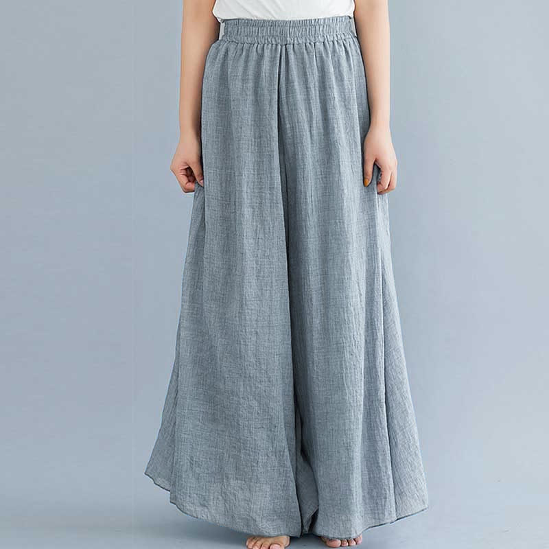 Buddha Stones Damen-Hose, lässig, lockere Hose aus Baumwollleinen, weites Bein für Yoga und Tanz - image 16