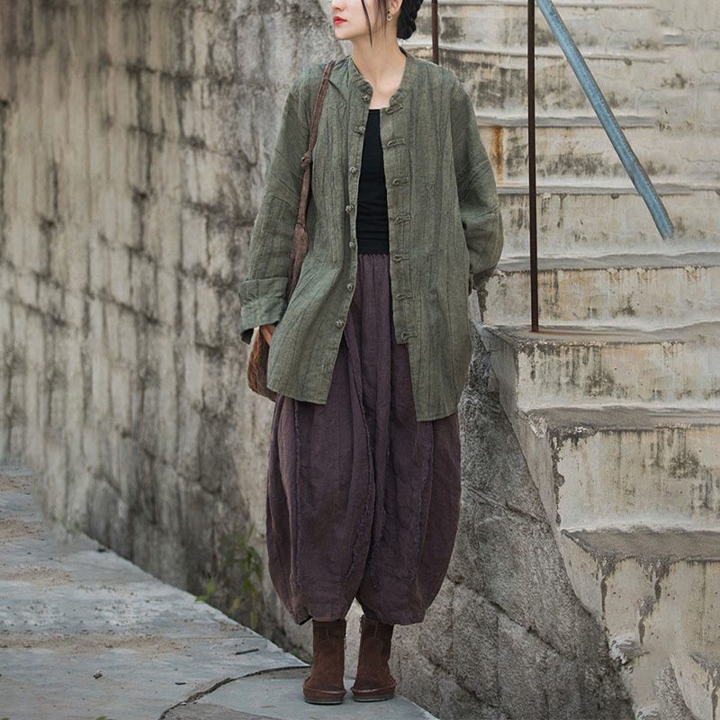 Buddha Stones Batik-Jacke mit Froschknöpfen, langärmelig, Zen-Meditation, offene Vorderseite - image 19