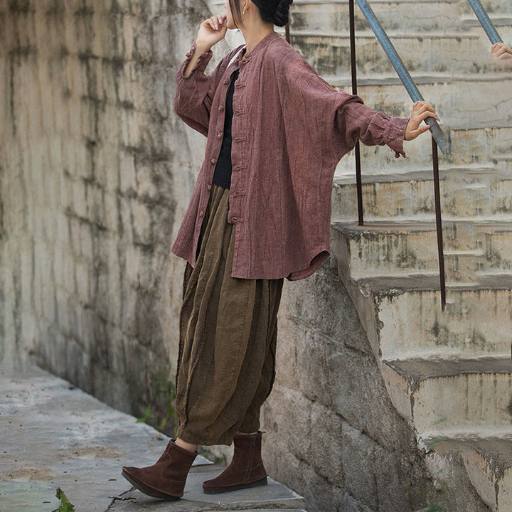Buddha Stones Batik-Jacke mit Froschknöpfen, langärmelig, Zen-Meditation, offene Vorderseite - image 29
