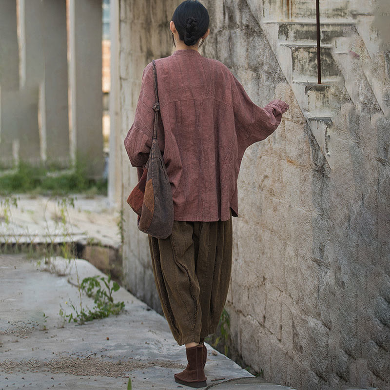Buddha Stones Batik-Jacke mit Froschknöpfen, langärmelig, Zen-Meditation, offene Vorderseite - image 30
