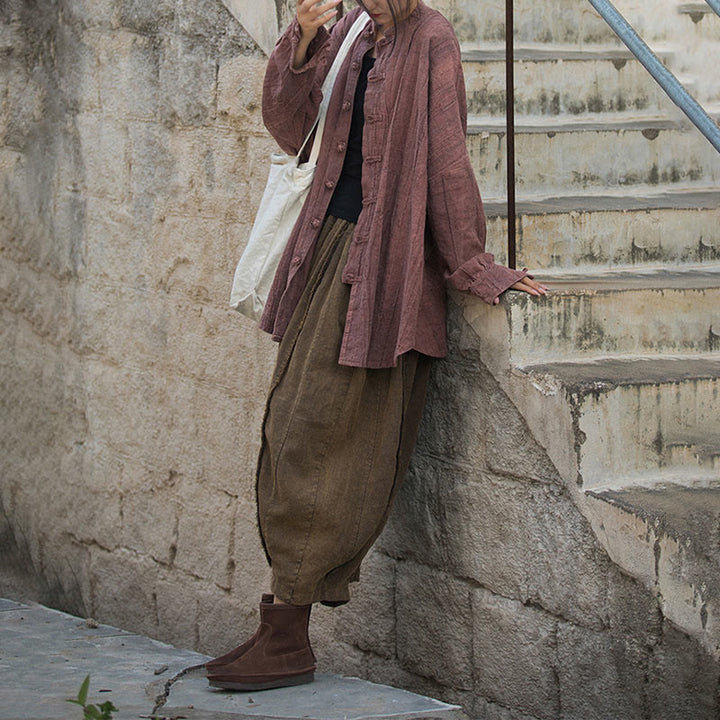 Buddha Stones Batik-Jacke mit Froschknöpfen, langärmelig, Zen-Meditation, offene Vorderseite - image 31