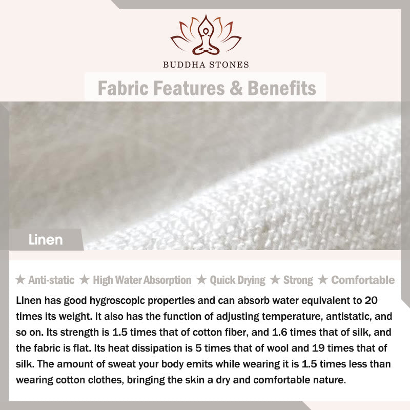 Buddha Stones - Einfarbige Herrenhose aus Baumwollleinen mit weitem Bein und Taschen - image 4