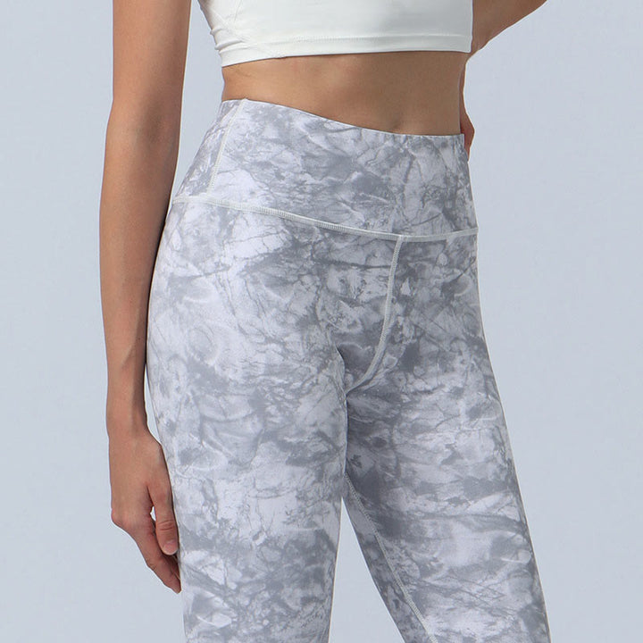 Buddha-Steine, Blumen, Blätter-Druck, Sport, Fitness, Yoga, hohe Taille, Leggings für Damen - image 18