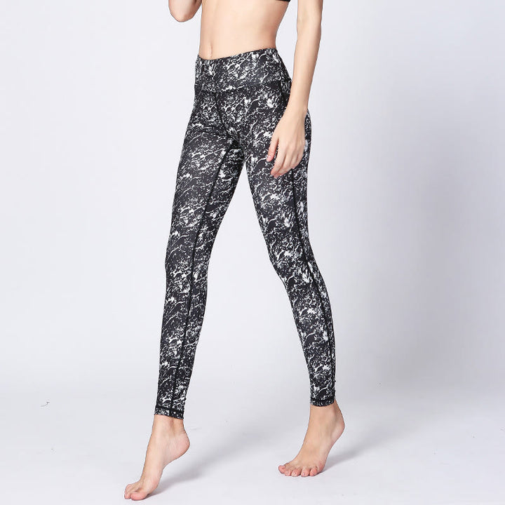 Buddha Stones Camo Print Sport Fitness Yoga Hohe Taille Leggings Damen Yogahose - Schwarz Weiß - US 8-10, UK/AU 12-14, EU 40-42 (XL) - image 6