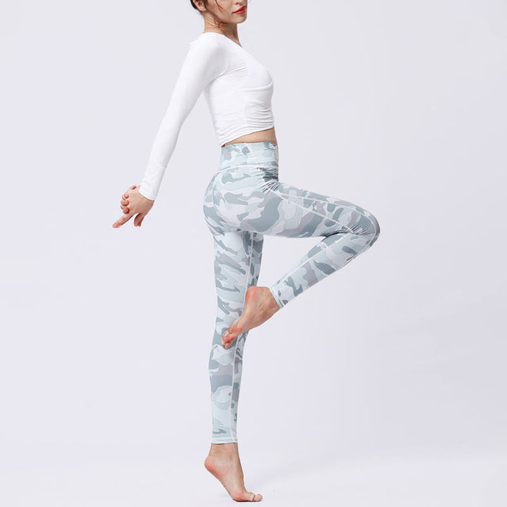 Buddha Stones Camo Print Sport Fitness Yoga Hohe Taille Leggings Damen Yogahose - image 15