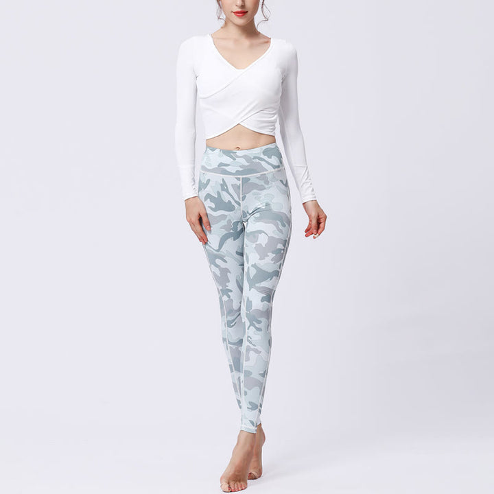 Buddha Stones Camo Print Sport Fitness Yoga Hohe Taille Leggings Damen Yogahose - image 14