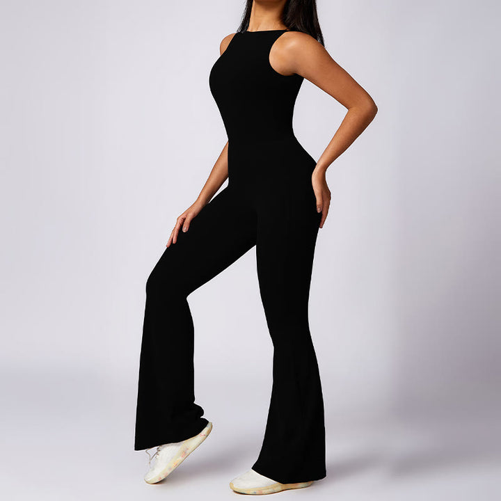 Buddha Stones Damen lässiger ärmelloser Overall mit Schlaghose, Sport-Fitness-Yoga-Bodysuit - image 9