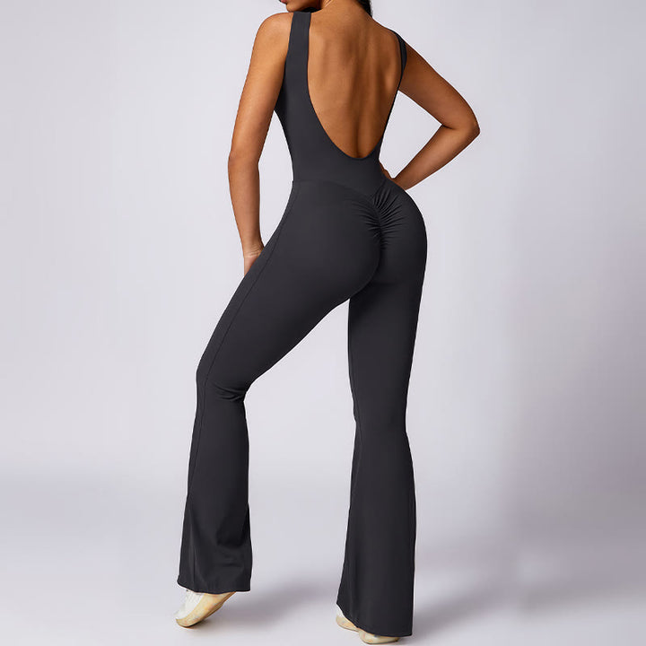 Buddha Stones Damen lässiger ärmelloser Overall mit Schlaghose, Sport-Fitness-Yoga-Bodysuit - image 16