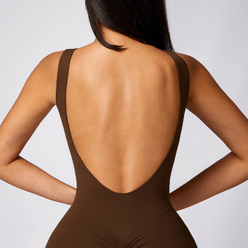 Buddha Stones Damen lässiger ärmelloser Overall mit Schlaghose, Sport-Fitness-Yoga-Bodysuit - image 25