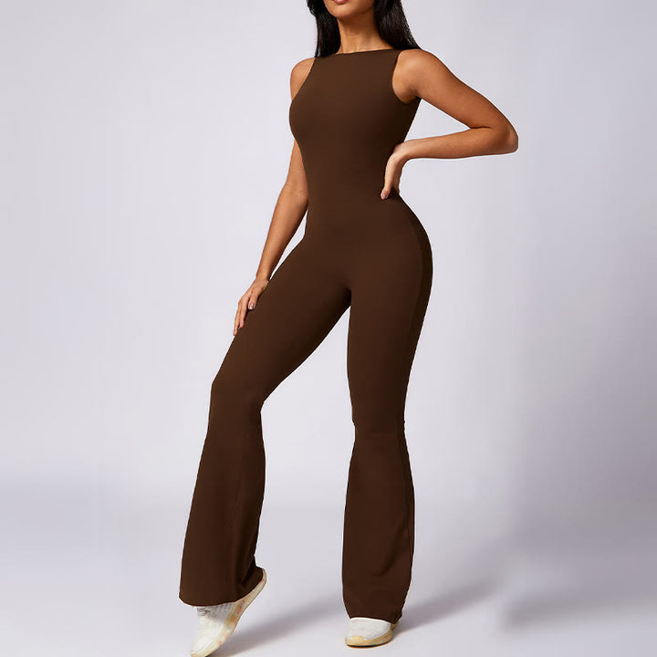 Buddha Stones Damen lässiger ärmelloser Overall mit Schlaghose, Sport-Fitness-Yoga-Bodysuit - image 21