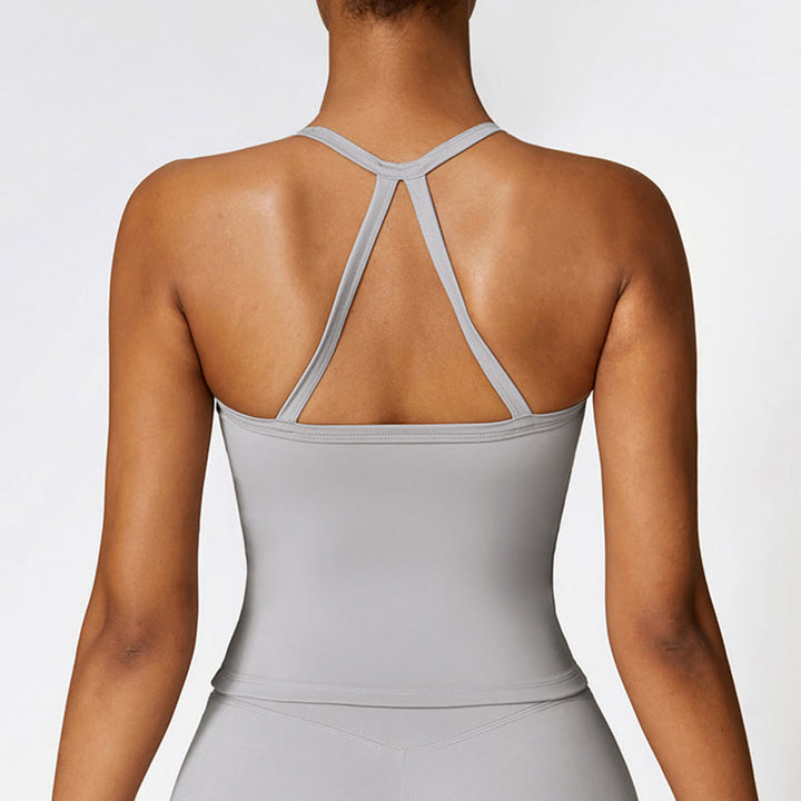 Buddha Stones Einfarbiges kurzes Tanktop mit hoher Taille und Shorts für Sport, Fitness, Fitnessstudio, Yoga-Outfits - image 28