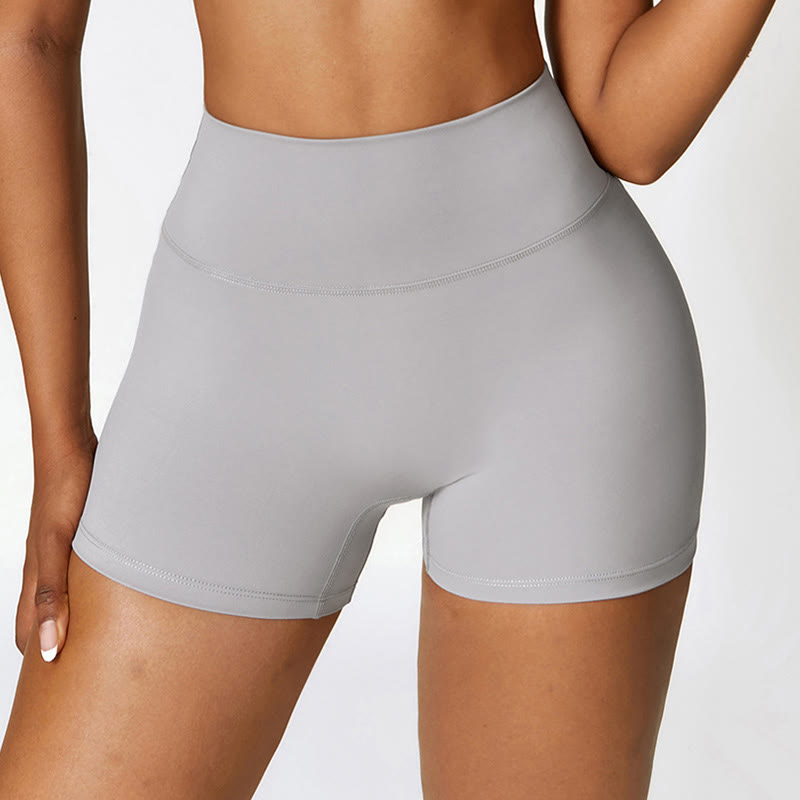 Buddha Stones Einfarbiges kurzes Tanktop mit hoher Taille und Shorts für Sport, Fitness, Fitnessstudio, Yoga-Outfits - image 33