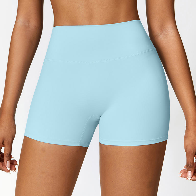 Buddha Stones Einfarbiges kurzes Tanktop mit hoher Taille und Shorts für Sport, Fitness, Fitnessstudio, Yoga-Outfits - Blau - Shorts - US 8-10, UK/AU 12-14, EU 40-42 (XL) - image 42