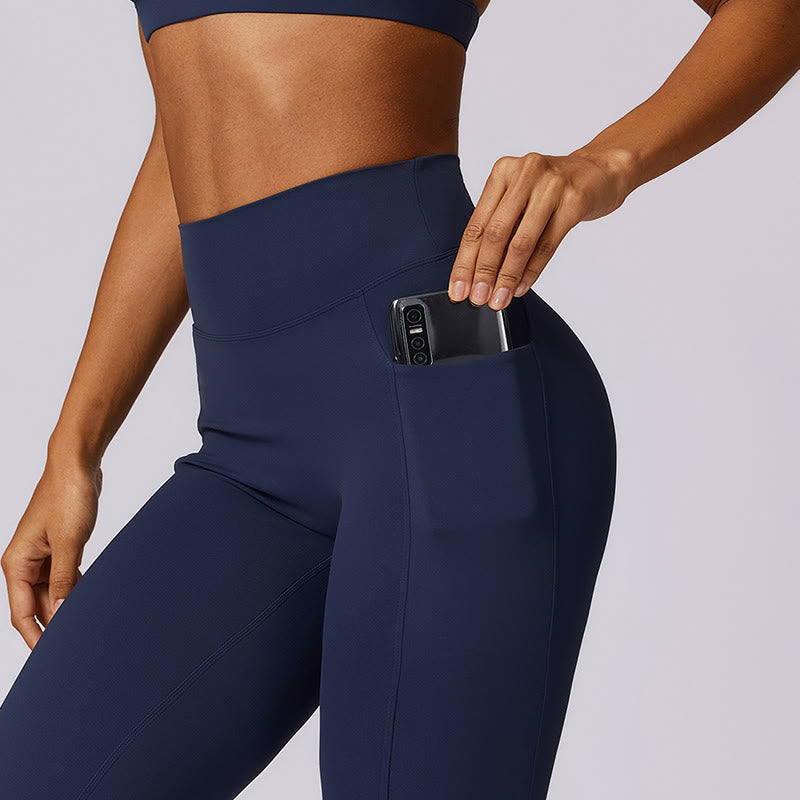 Buddha Stones Einfarbig Neckholder-BH Langarm Crop Tank Top Hose Sport Fitness Gym Yoga Outfits - image 17