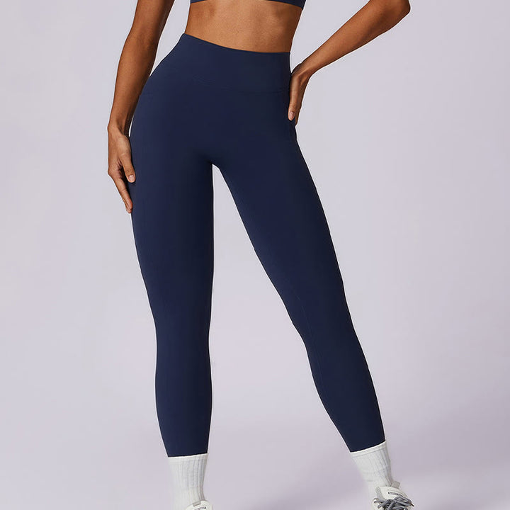 Buddha Stones Einfarbig Neckholder-BH Langarm Crop Tank Top Hose Sport Fitness Gym Yoga Outfits - image 14