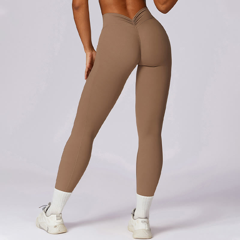 Buddha Stones Einfarbig Neckholder-BH Langarm Crop Tank Top Hose Sport Fitness Gym Yoga Outfits - image 49