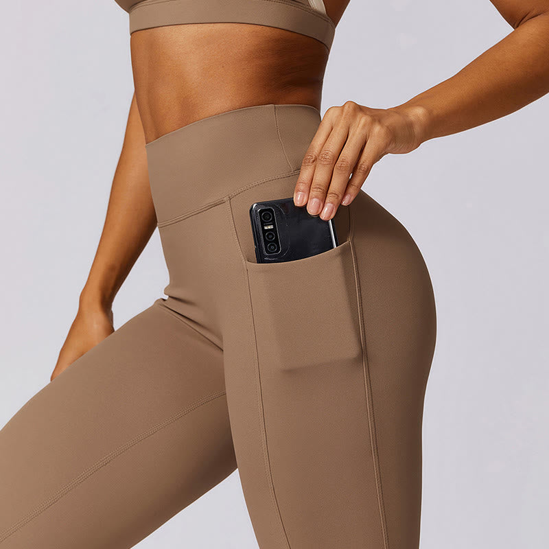 Buddha Stones Einfarbig Neckholder-BH Langarm Crop Tank Top Hose Sport Fitness Gym Yoga Outfits - image 51