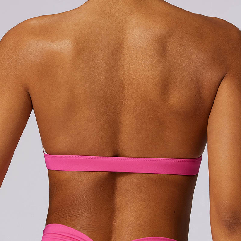 Buddha Stones Einfarbig Neckholder-BH Langarm Crop Tank Top Hose Sport Fitness Gym Yoga Outfits - image 54