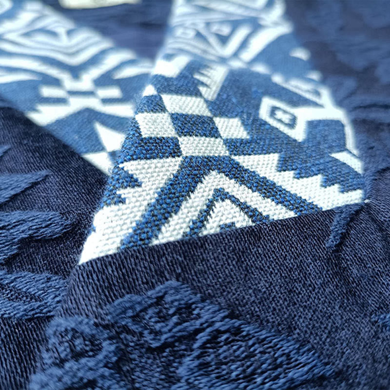 Buddha Stones Flower Jacquard-Jacke mit V-Ausschnitt und langen Ärmeln - image 8