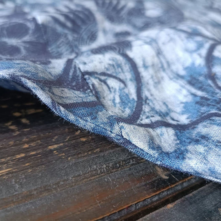 Buddha Stones Retro Blau Weiß Blumen Frosch-Knopf Design Langarm Ramie Leinen Jacke Hemd - image 11