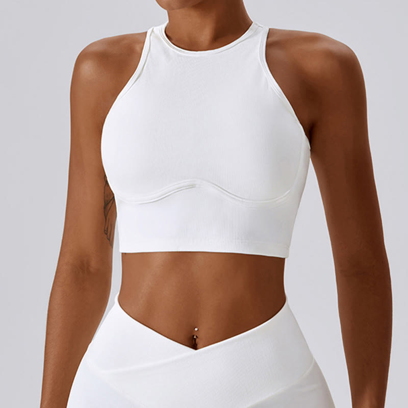 Buddha Stones Ärmelloses bauchfreies Tanktop Schlaghose Sport Fitness Yoga - image 5